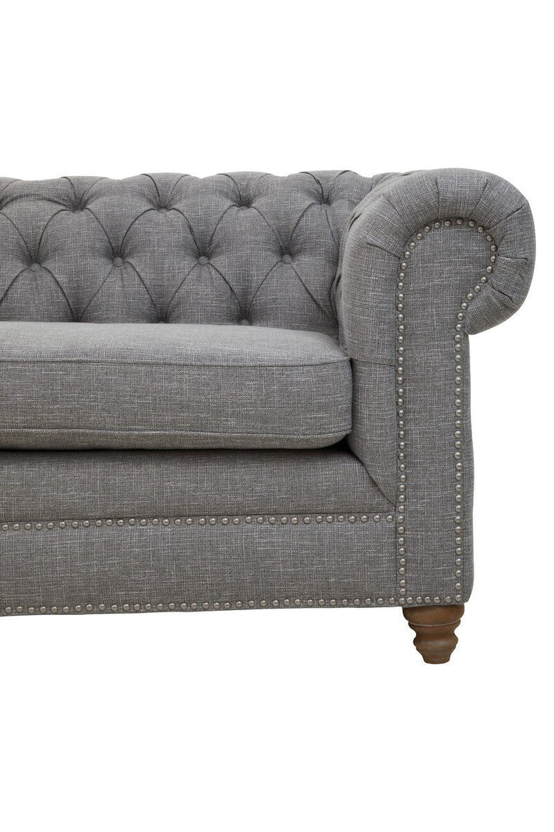 Stella Three Seat Grey Linen Sofa - Bargainia.com - 