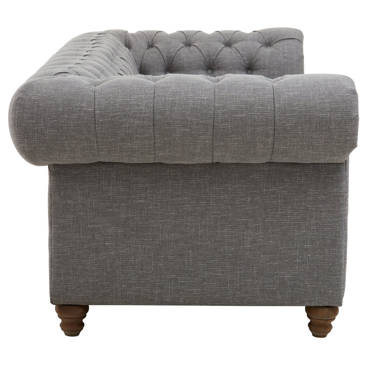 Stella Three Seat Grey Linen Sofa - Bargainia.com - 