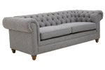 Stella Three Seat Grey Linen Sofa - Bargainia.com - 