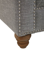 Stella Three Seat Grey Linen Sofa - Bargainia.com - 