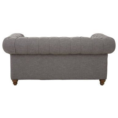 Stella Two Seat Grey Linen Sofa - Bargainia.com - 