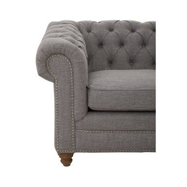 Stella Two Seat Grey Linen Sofa - Bargainia.com - 