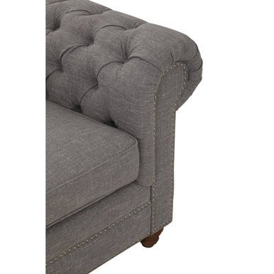 Stella Two Seat Grey Linen Sofa - Bargainia.com - 