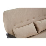 Stockholm 2 Seat Beige Sofa With Black Wood Frame - Bargainia.com - 