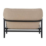 Stockholm 2 Seat Beige Sofa With Black Wood Frame - Bargainia.com - 