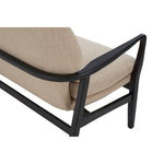 Stockholm 2 Seat Beige Sofa With Black Wood Frame - Bargainia.com - 