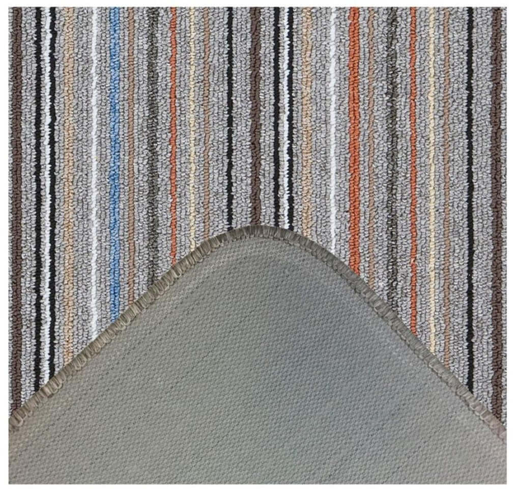 Stockholm Grey/Clay Washable Mat - Bargainia.com - 