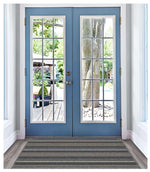 Stockholm Lead/Light Blue Washable Mat - Bargainia.com - 