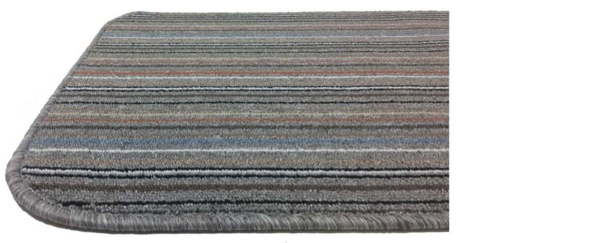 Stockholm Lead/Light Blue Washable Mat - Bargainia.com - 