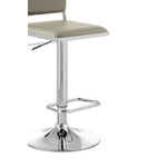 Stockholm Light Grey Seat And Chrome Base Bar Stool - Bargainia.com - 5018705429137