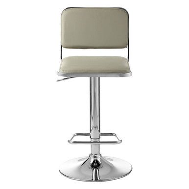 Stockholm Light Grey Seat And Chrome Base Bar Stool - Bargainia.com - 5018705429137