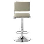 Stockholm Light Grey Seat And Chrome Base Bar Stool - Bargainia.com - 5018705429137