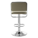 Stockholm Light Grey Seat And Chrome Base Bar Stool - Bargainia.com - 5018705429137