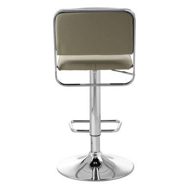 Stockholm Light Grey Seat And Chrome Base Bar Stool - Bargainia.com - 5018705429137