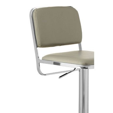 Stockholm Light Grey Seat And Chrome Base Bar Stool - Bargainia.com - 5018705429137