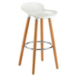 Stockholm Matte White Bar Stool - Bargainia.com - 5018705429205
