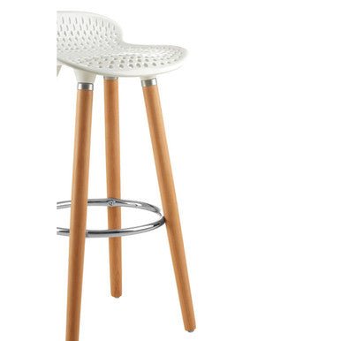 Stockholm Matte White Bar Stool - Bargainia.com - 5018705429205