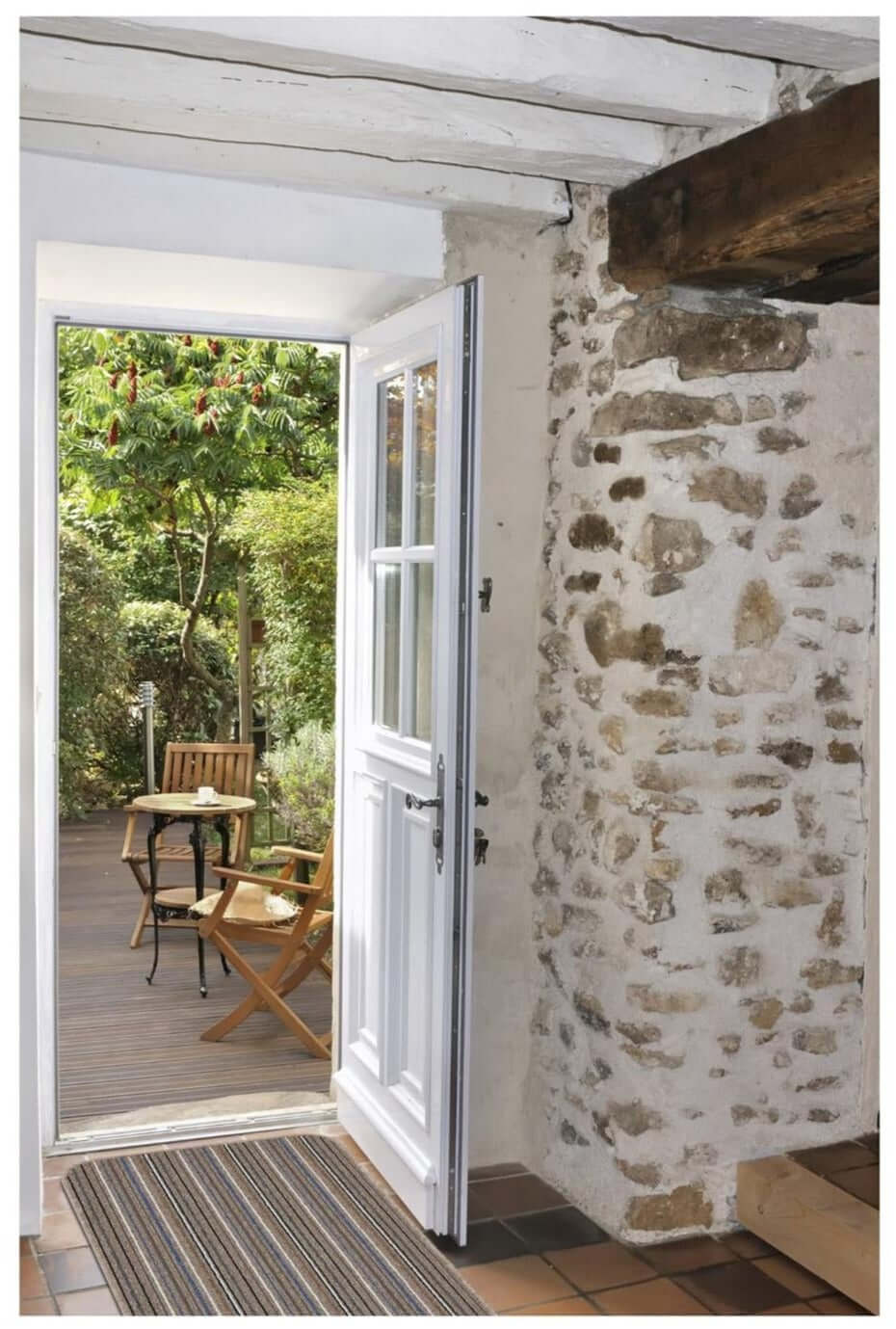 Stockholm Mocha/Blue Washable Mat - Bargainia.com - 