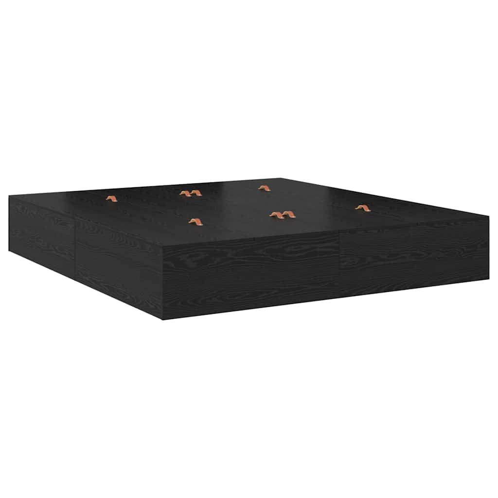 Storage Bed Frame Black Oak 200x200 cm - Bargainia.com - 8721158898029 - 3335622