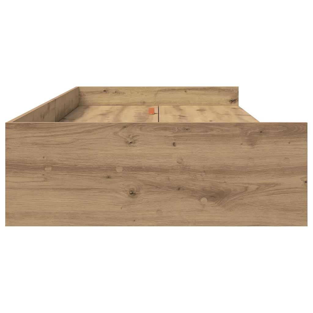 Storage Bed Frame with Drawer Artisan Oak 80 x 200 cm Engineered wood - Bargainia.com - 8721158894243 - 3335244