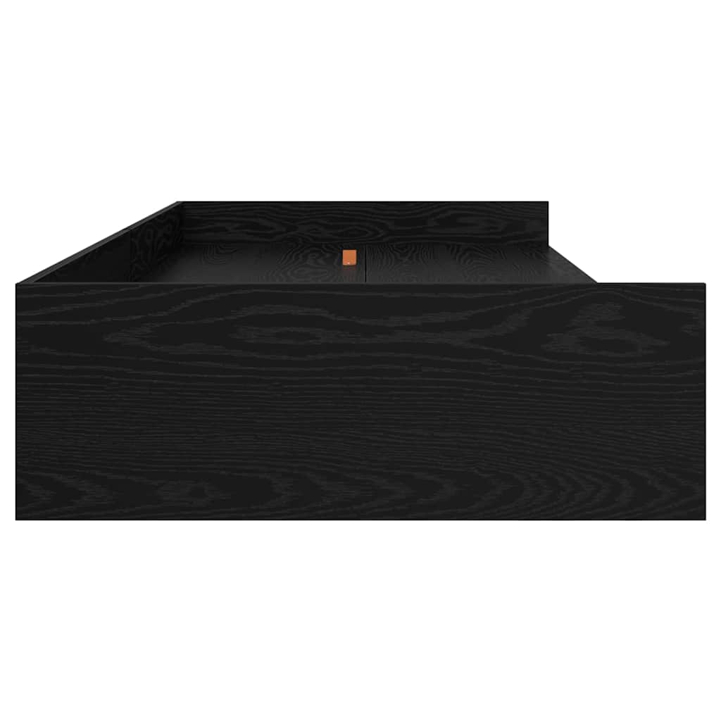 Storage Bed Frame with Drawer Black Oak 90 x 200 cm Engineered wood - Bargainia.com - 8721158894106 - 3335230