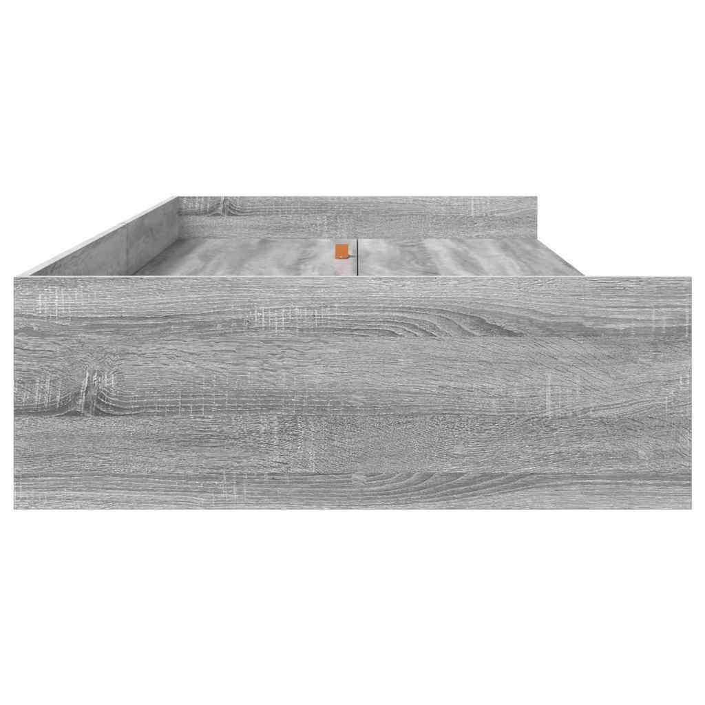 Storage Bed Frame with Drawer Grey Sonoma 90 x 200 cm Engineered wood - Bargainia.com - 8721158894144 - 3335234