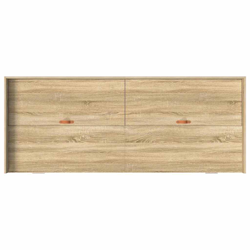 Storage Bed Frame with Drawer Sonoma Oak 100 x 200 cm Engineered wood - Bargainia.com - 8721158894038 - 3335223