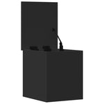 Storage Box Black 30x35x35 cm Engineered Wood - Bargainia.com - 