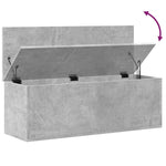 Storage Box Concrete Grey 102x35x35 cm Engineered Wood - Bargainia.com - 