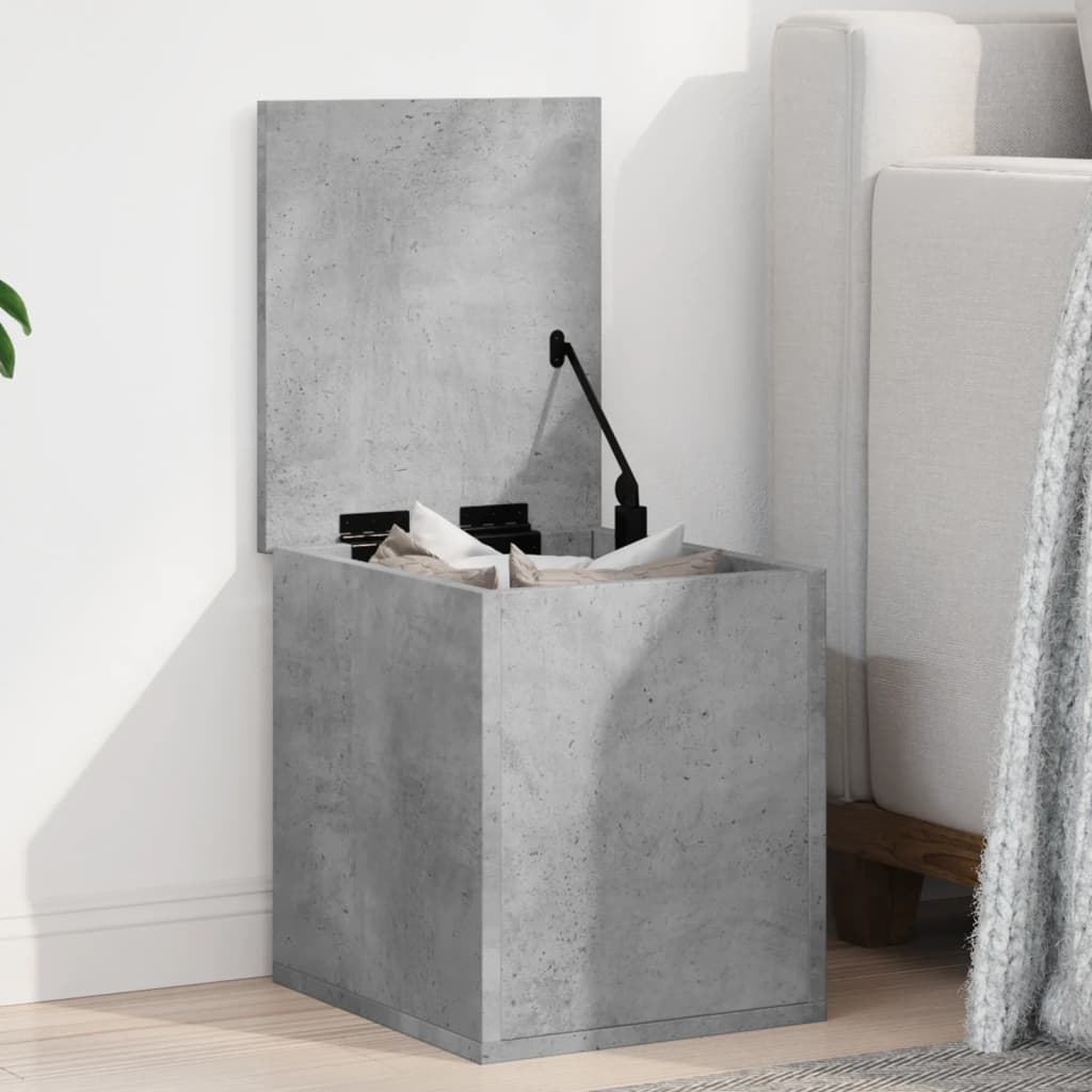 Storage Box Concrete Grey 30x35x35 cm Engineered Wood - Bargainia.com - 