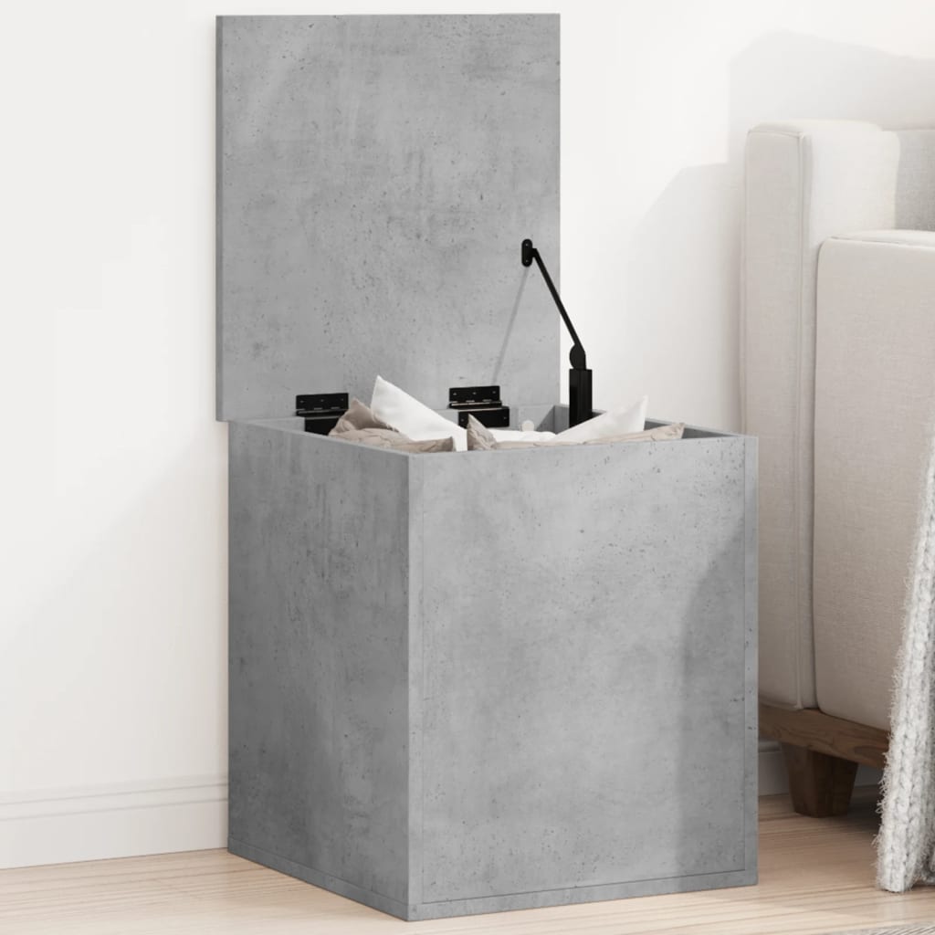 Storage Box Concrete Grey 40x42x46 cm Engineered Wood - Bargainia.com - 