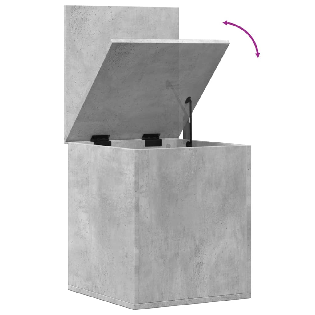 Storage Box Concrete Grey 40x42x46 cm Engineered Wood - Bargainia.com - 