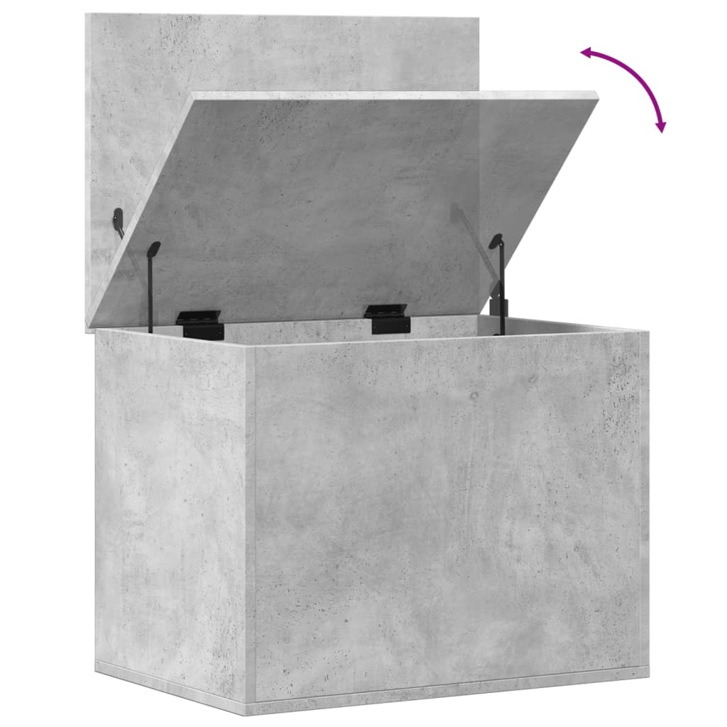 Storage Box Concrete Grey 60x42x46 cm Engineered Wood - Bargainia.com - 