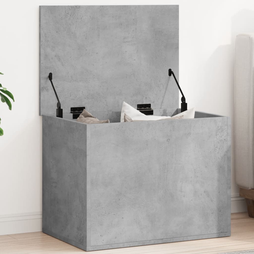 Storage Box Concrete Grey 60x42x46 cm Engineered Wood - Bargainia.com - 