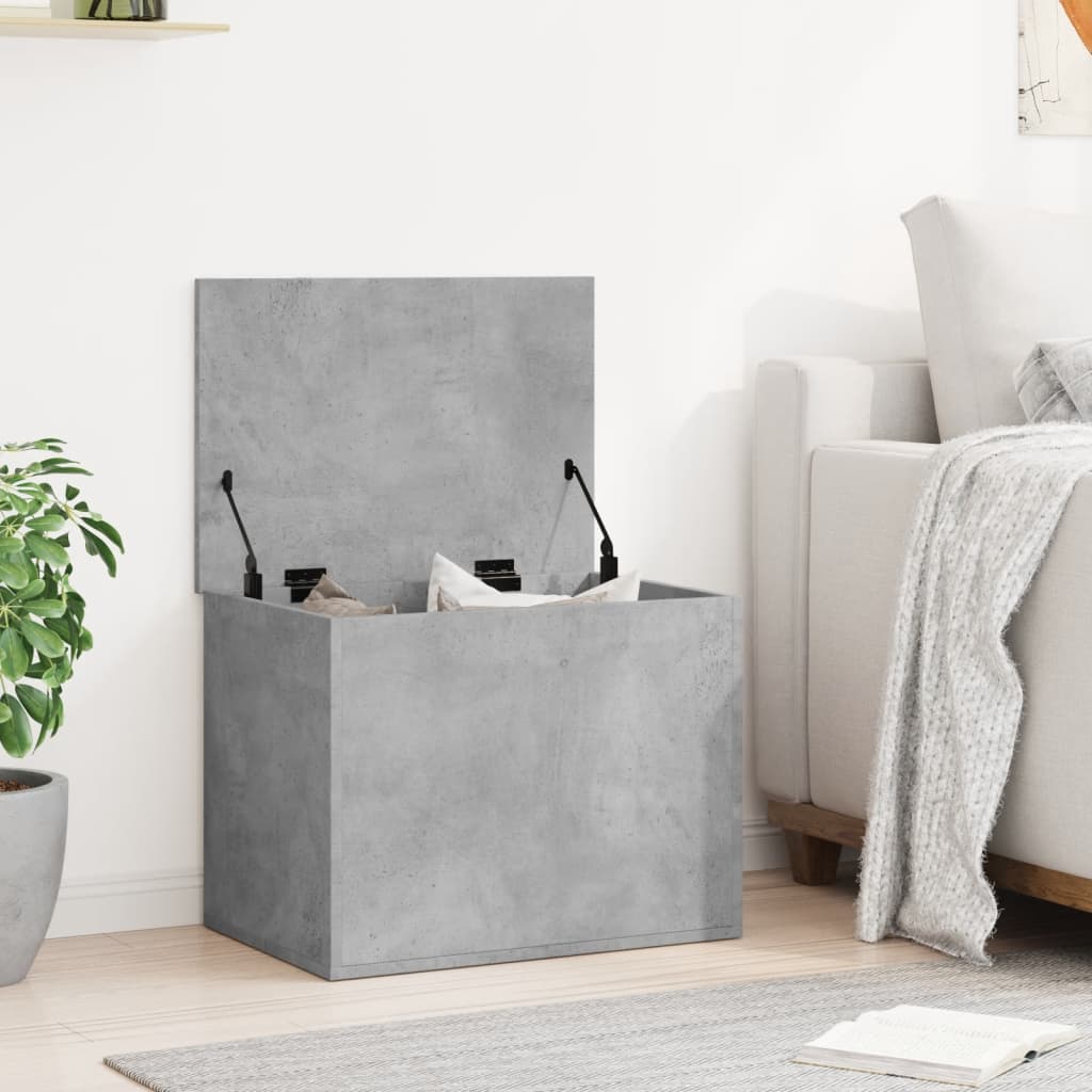 Storage Box Concrete Grey 60x42x46 cm Engineered Wood - Bargainia.com - 