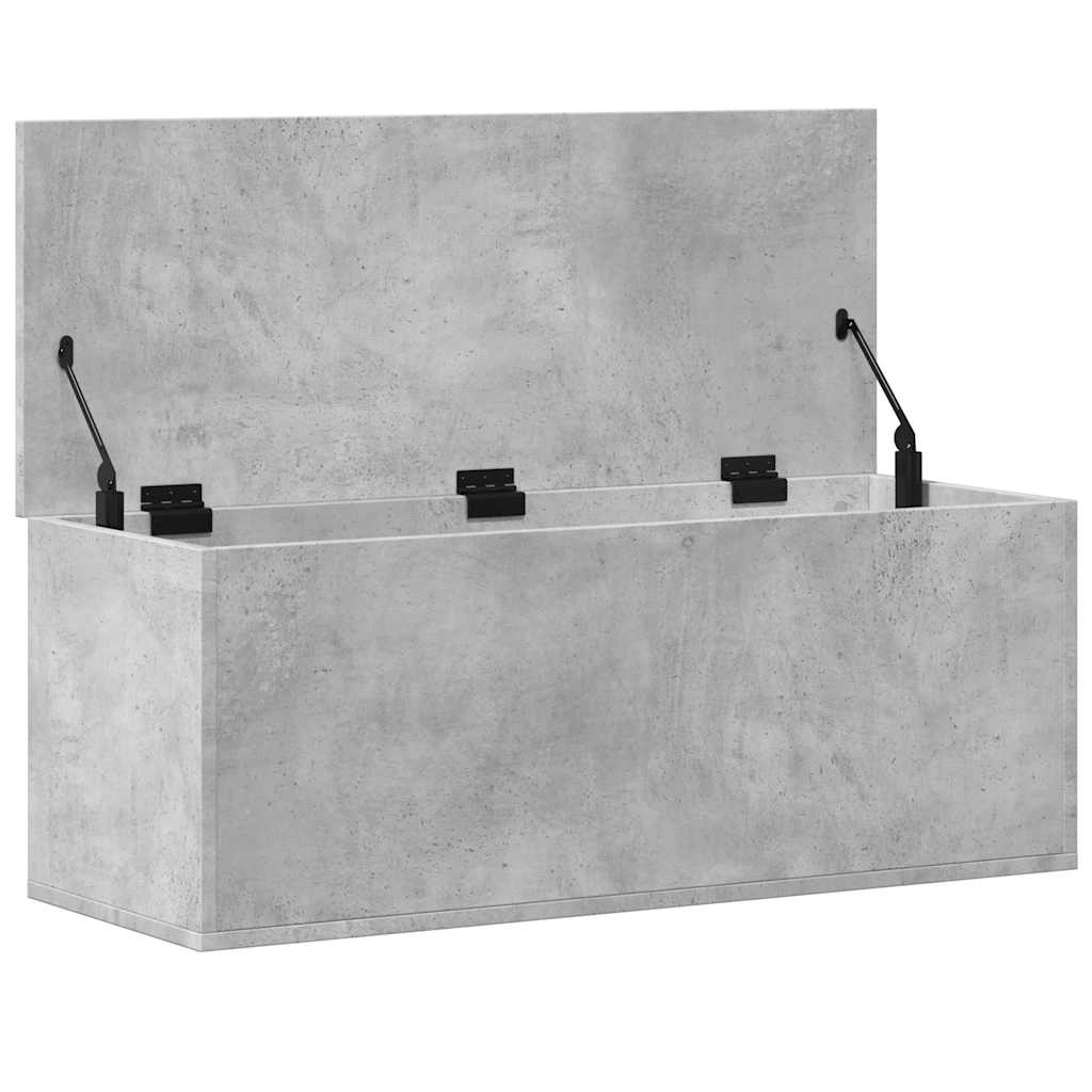 Storage Box Concrete Grey 90x35x35 cm Engineered Wood - Bargainia.com - 