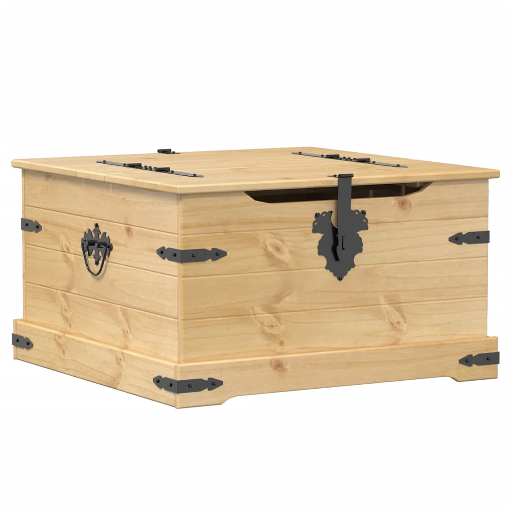 Storage Box Corona 78x78x45 cm Solid Wood Pine - Bargainia.com - 