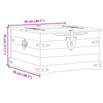 Storage Box Corona 78x78x45 cm Solid Wood Pine - Bargainia.com - 