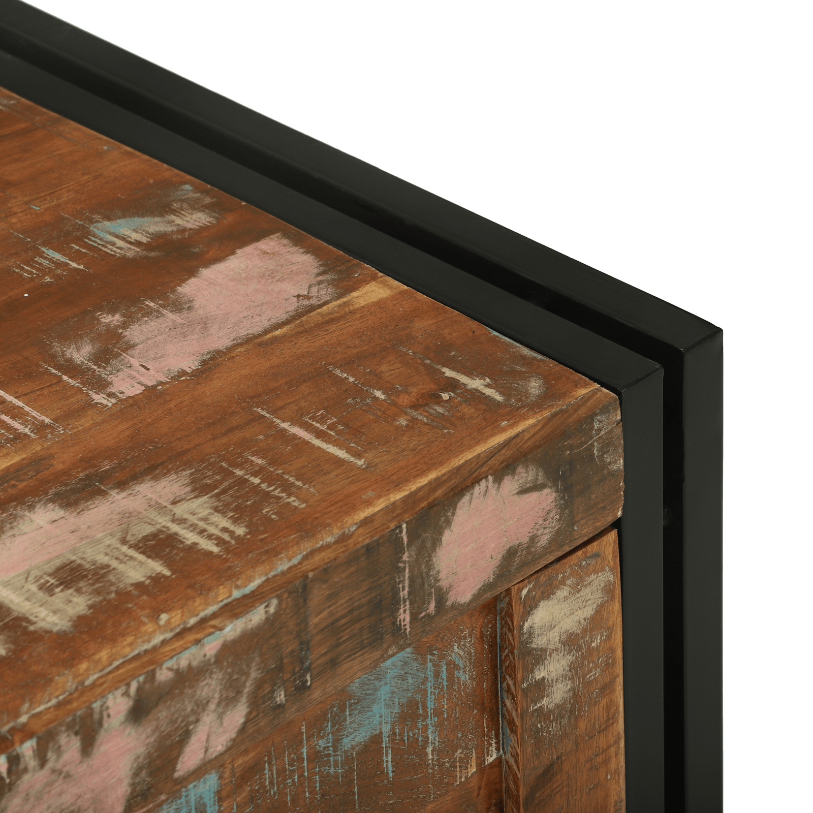 Storage Box Multicolour 80x50x50 cm Solid Wood Reclaimed - Bargainia.com - 