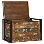 Storage Box Multicolour 80x50x50 cm Solid Wood Reclaimed - Bargainia.com - 