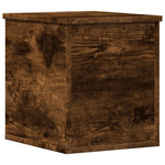 Storage Box Smoked Oak 30x35x35 cm Engineered Wood - Bargainia.com - 