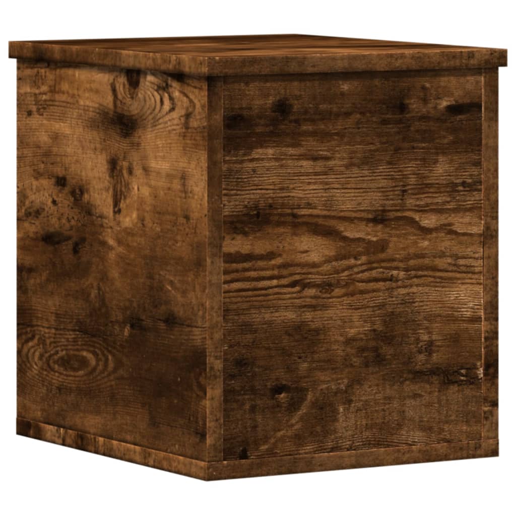 Storage Box Smoked Oak 30x35x35 cm Engineered Wood - Bargainia.com - 