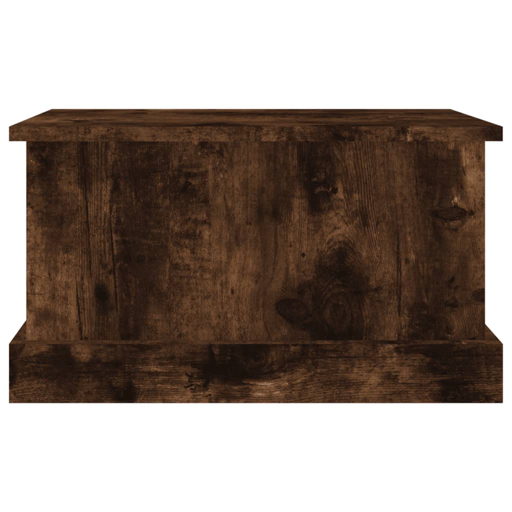 Storage Box Smoked Oak 50x30x28 cm Engineered Wood - Bargainia.com - 