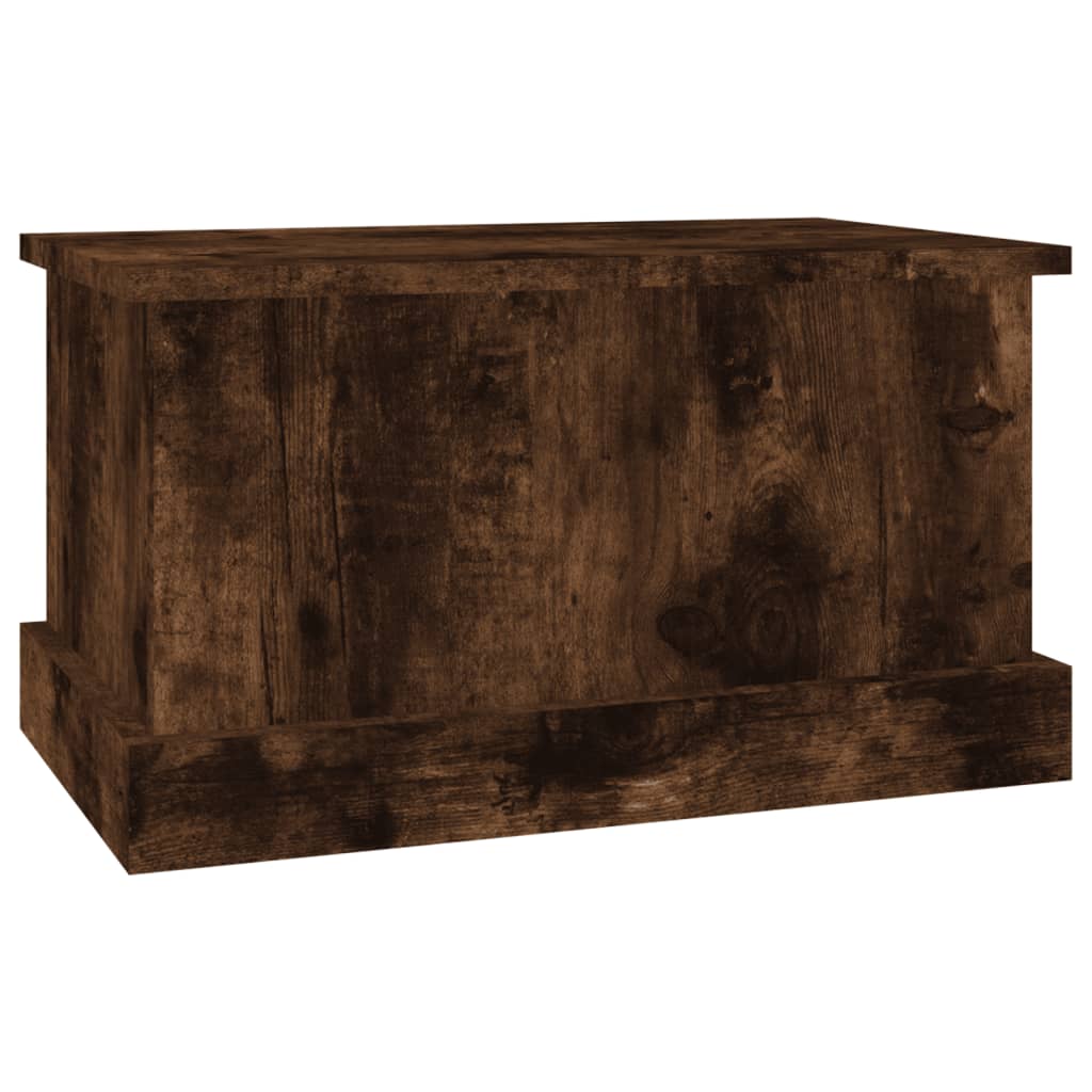 Storage Box Smoked Oak 50x30x28 cm Engineered Wood - Bargainia.com - 