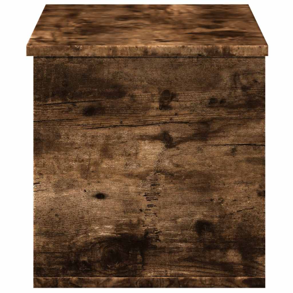 Storage Box Smoked Oak 90x35x35 cm Engineered Wood - Bargainia.com - 