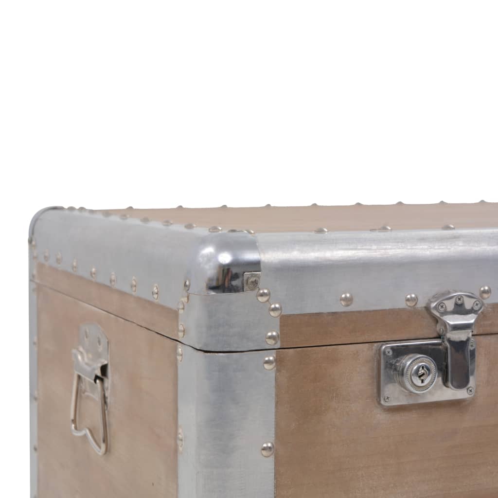 Storage Box Solid Fir Wood 91x52x40 cm Brown - Bargainia.com - 