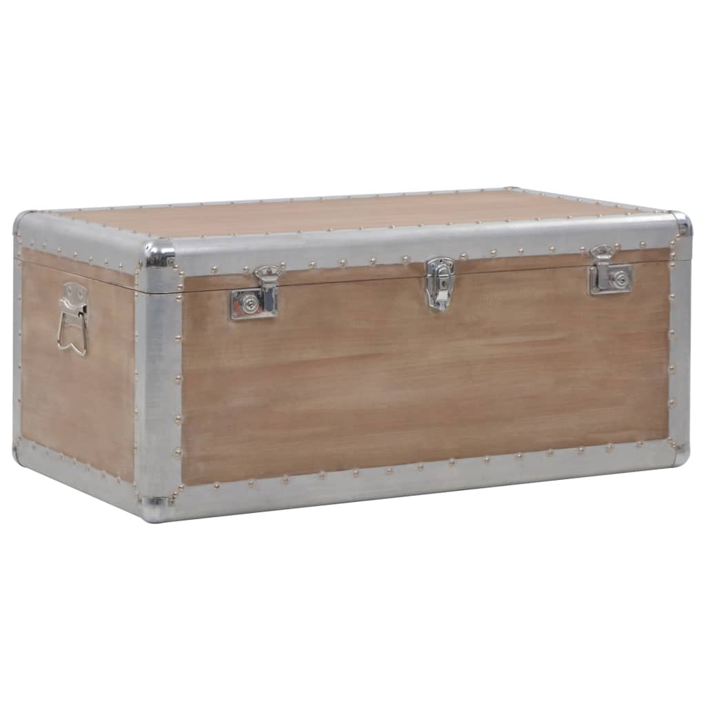 Storage Box Solid Fir Wood 91x52x40 cm Brown - Bargainia.com - 8718475606345 - 246124