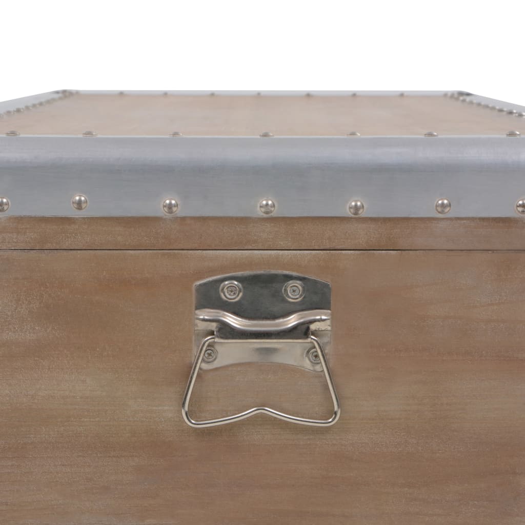 Storage Box Solid Fir Wood 91x52x40 cm Brown - Bargainia.com - 8718475606345 - 246124