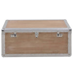Storage Box Solid Fir Wood 91x52x40 cm Brown - Bargainia.com - 
