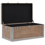 Storage Box Solid Fir Wood 91x52x40 cm Brown - Bargainia.com - 